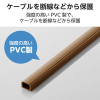 配線カバー 壁用 モール ( 長さ1m × 幅16mm ) フラット ブラウン LD-GAF1MBR エレコム 1個（直送品）