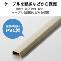 配線カバー 壁用 モール ( 長さ1m × 幅26mm ) フラット ベージュ LD-GAF3M エレコム 1個（直送品）