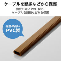 配線カバー 壁用 モール ( 長さ1m × 幅21mm ) フラット ブラウン LD-GAF2MBR エレコム 1個（直送品）
