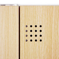 スマイル 木目調スチールロッカー 4連4人用 シリンダー錠 ライトブラウン/ホワイト 幅900×奥行515×高さ1790mm 1台（取寄品）