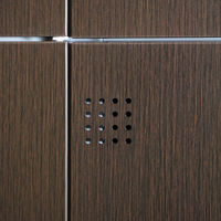 スマイル 木目調スチールロッカー 4連4人用 シリンダー錠 ダークブラウン/ホワイト 幅900×奥行515×高さ1790mm 1台（取寄品）