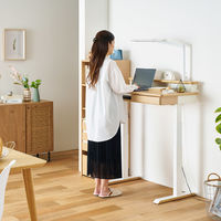 【軒先渡し】コイズミファニテック Fit-in Desk 昇降デスク ナチュラル×ホワイト FDD-797MOWH 1台（直送品）