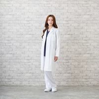 松吉医科器械 マツヨシ ドクターコート(レディース)MYーDCL01 LLサイズ MY-DCL01(LL) 1枚　白衣　ドクターコート