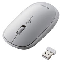 ワイヤレスマウス 無線 2.4GHz 4ボタン 薄型 モバイル ポーチ付 グレー M-TM10DBGY エレコム 1個（直送品）