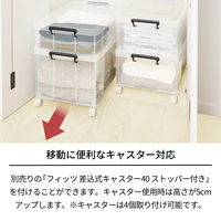 【フタ式収納】　天馬　 ロックス　660L　クリア　幅44.0×奥行66.0×高さ32.0cm　1箱（3個入）