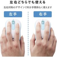 ワイヤレスマウス 静音マウス 無線 2.4GHz 3ボタン 抗菌 Mサイズ ブルー M-DY11DRSKBU エレコム 1個（直送品）