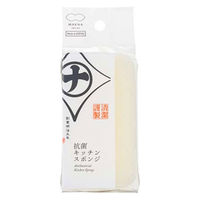 清潔謹製 抗菌キッチンスポンジ 単層 抗菌 泡立ち 水切れ ホワイト 1個 マーナ
