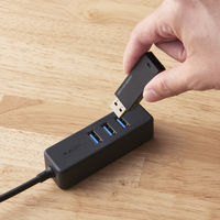 USBハブ A×3ポート C×1ポート タイプCコネクタ USB3.1(Gen1) 黒 U3HC-T431P5BK エレコム 5個（直送品）