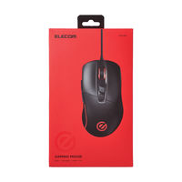 ゲーミングマウス 有線 5ボタン 光学式 6200dpi 8000万回耐久スイッチ ブラック M-G01URBK エレコム 1個