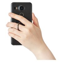 スマホリング マグネット メタルプレート付属 リング着脱可能 ブラック P-STRMKPSLBK エレコム 1個（直送品）