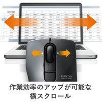 ワイヤレスマウス 静音マウス 無線 3ボタン チルトホイール ブルーLED 黒 M-FPG3DBSBK エレコム 1個