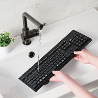 エレコム ワイヤレスキーボード 無線 Bluetooth 洗える IPX5 メンブレン 黒 TK-WS03BMKBK 1個（直送品）