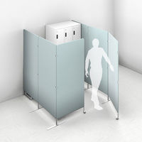 アスクル　マルチワーク　クロススクリーン　幅2400(800×3連)×奥行500×高さ1800mm　グリーン　1台 オリジナル