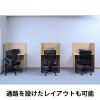 マルチワーク 木製 パネルデスク 左側パネル 幅800×奥行600×高さ1200mm 1台 研修デスク ブース型デスク オリジナル