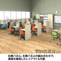 【軒先渡し】マルチワーク 木製 パネルデスク 両側パネル 幅1000×奥行800×高さ1200mm 1台 研修デスク ブース型デスク オ  オリジナル（直送品）