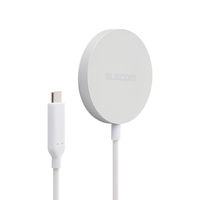 ワイヤレス充電器 Qi2 25W 卓上パッド マグネット式 高速充電 シルバー W-MA12SV エレコム 1個（直送品）