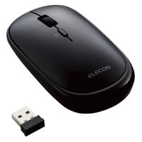 ワイヤレスマウス 無線 2.4GHz 4ボタン 薄型 モバイル ポーチ付 ブラック M-TM10DBBK エレコム 1個（直送品）