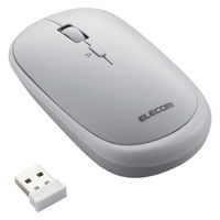 ワイヤレスマウス 無線 2.4GHz 4ボタン 薄型 モバイル ポーチ付 グレー M-TM10DBGY エレコム 1個（直送品）