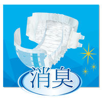 旧パッケージ【大人用おむつ/テープ止め】アスクル×エルモアいちばん うす型伸縮テープ止め　重ね貼りクロステープMサイズ　1箱（20枚入×4パック）　 オリジナル