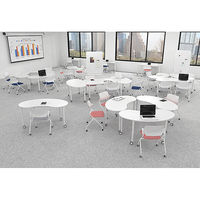 アール・エフ・ヤマカワ キャスターテーブル 豆型 ナチュラル 幅1466×奥行761×高さ700mm RFCTT-WL1476BNNA 1台