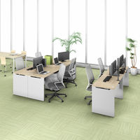 マルチワークCFデスク 幅1000×奥行600×高さ720mm ナチュラルウッド天板/ホワイト脚 1台 オリジナル