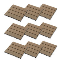 タカショー 敷くだけデッキ 人工木 WN 9枚組 JBG-JPW2/9S 1セット（直送品）