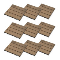 タカショー 敷くだけデッキ 天然木 9枚組 JBG-JWW2/9S 1セット（直送品）