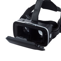 VRゴーグル VRヘッドセット ヘッドホン一体型 スマホ用 メガネ対応 目幅調節可 ブラック VRG-EH03BK エレコム 1個