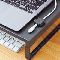 リヒトラブ 机上台 幅390mm ロータイプ マットブラック A7330-124 1セット（1台×5）