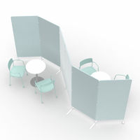 アスクル　マルチワーク　クロススクリーン　幅2400(800×3連)×奥行500×高さ1800mm　グリーン　1台 オリジナル