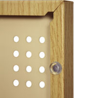 スマイル 木目調スチールロッカー 4連4人用 シリンダー錠 ライトブラウン/ブラック 幅900×奥行515×高さ1790mm 1台（取寄品）