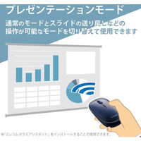 エレコム BlueLEDマウス/薄型/Bluetooth対応/4ボタン/ポーチ付/ブルー M-TM10BBBU 1個（わけあり品）