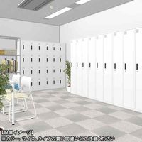 スマイル 更衣室ロッカー OAスチールロッカー 3連5段15人用 ダイヤル錠（4桁・同番仕様） ホワイト 幅900×奥行515×高さ1790mm 1台（取寄品）