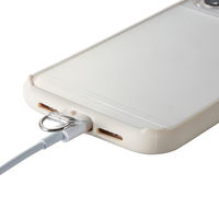 スマホ ストラップホルダー シート Mサイズ ケーブル穴用 1口タイプ マットクリア P-STHD1CAMCR エレコム 1個（直送品）