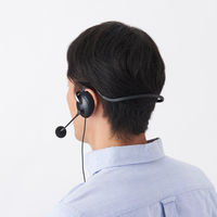 ヘッドセット 両耳 ネックバンド ヘッドホン 有線 φ3.5mm4極 HS-NB03STBK エレコム（直送品）