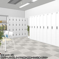 スマイル 更衣室ロッカー OAスチールロッカー 3連4段12人用 ダイヤル錠（4桁） ホワイト 幅900×奥行515×高さ1790mm 1台（3梱包）