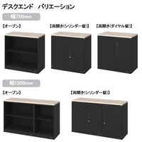 オカムラ ジャスタス収納 オープン（シェルビング）2段 連結用（上置き）幅450×奥行400×高さ750mm ブラック 1台  オリジナル