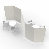 アスクル　マルチワーク　制菌・防炎クロススクリーン 幅2400(800×3連)×奥行500×高さ1800mmサンドベージュ　1台 オリジナル