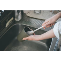 アフロのひと回し ボトル洗いスポンジ マグボトル・タンブラー用 水だけでも汚れが落とせる 抗菌加工 グレー 日本製 1セット（1個×5）サンコー