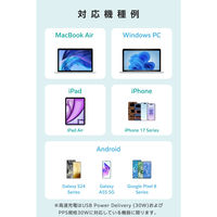 USB充電器 タイプC PD 33W USB-C×1 USB-A×1 小型 白 EC-AC11433WH エレコム 1個（直送品）