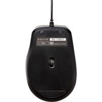 マウス 有線マウス 3ボタン ブルーLED 抗菌仕様 Mサイズ ブラック M-BL27UBKBK エレコム 1個（直送品）