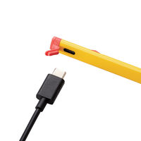 タッチペン 汎用 アクティブスタイラスペン USB-C充電 三角形 鉛筆型 イエロー P-TPACSTEN02YL エレコム 1個（直送品）