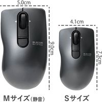 ワイヤレスマウス 静音マウス 無線 3ボタン チルトホイール ブルーLED 黒 M-FPG3DBSBK エレコム 1個