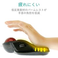 トラックボールマウス 有線 8ボタン 人差し指 大型ボール 直径52mm パームレスト搭載 ブラック M-HT1URXBK エレコム 1個