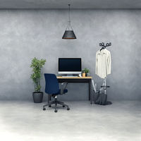 コクヨ オプティ ブラックフレーム×背座ネイビー 1脚 日本製 オフィスチェア 脚幅630mm ポリウレタンキャスター