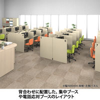 【軒先渡し】マルチワーク 木製 パネルデスク 右側パネル 幅800×奥行600×高さ1200mm 1台 研修デスク ブース型デスク オリ  オリジナル（直送品）