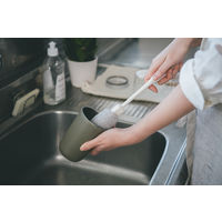 アフロのひと回し ボトル洗いスポンジ マグボトル・タンブラー用 水だけでも汚れが落とせる 抗菌加工 グレー 日本製 1セット（1個×5）サンコー