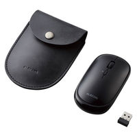 ワイヤレスマウス 無線 2.4GHz 4ボタン 薄型 モバイル ポーチ付 ブラック M-TM10DBBK エレコム 1個（直送品）