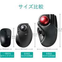 トラックボールマウス 無線 8ボタン 人差し指 大型ボール 直径52mm パームレスト搭載 ブラック M-HT1DRXBK エレコム 1個（直送品）
