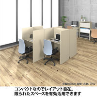 【軒先渡し】マルチワーク 木製 パネルデスク 右側パネル 幅800×奥行600×高さ1200mm 1台 研修デスク ブース型デスク オリ  オリジナル（直送品）